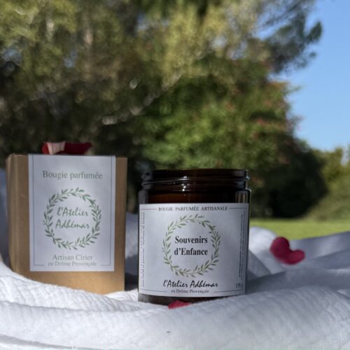 Bougie parfumée artisanale Souvenirs d'Enfance L'Atelier Adhémar