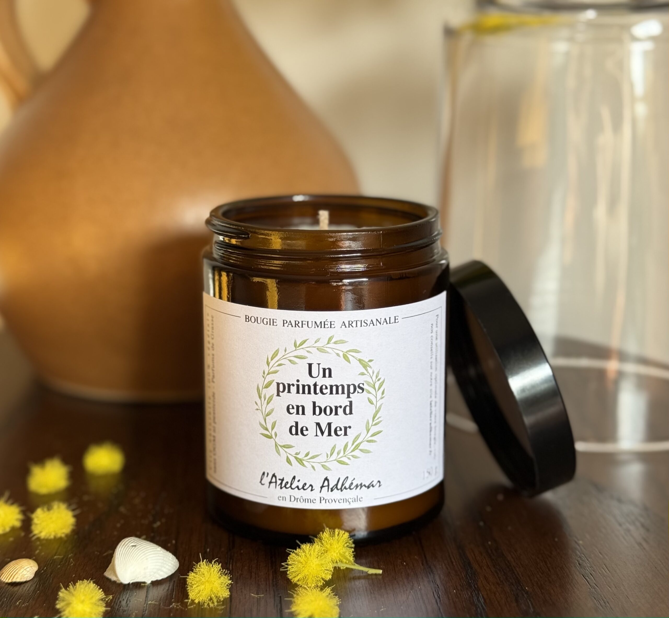 Bougie parfumée artisanale Un printemps en bord de Mer L'Atelier Adhémar